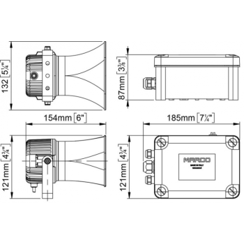 TROMBA ELETTRONICA CON MICROFONO 12V
