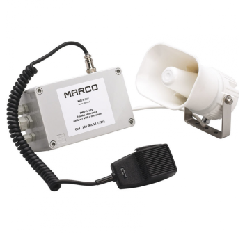 TROMBA ELETTRONICA CON MICROFONO 12V