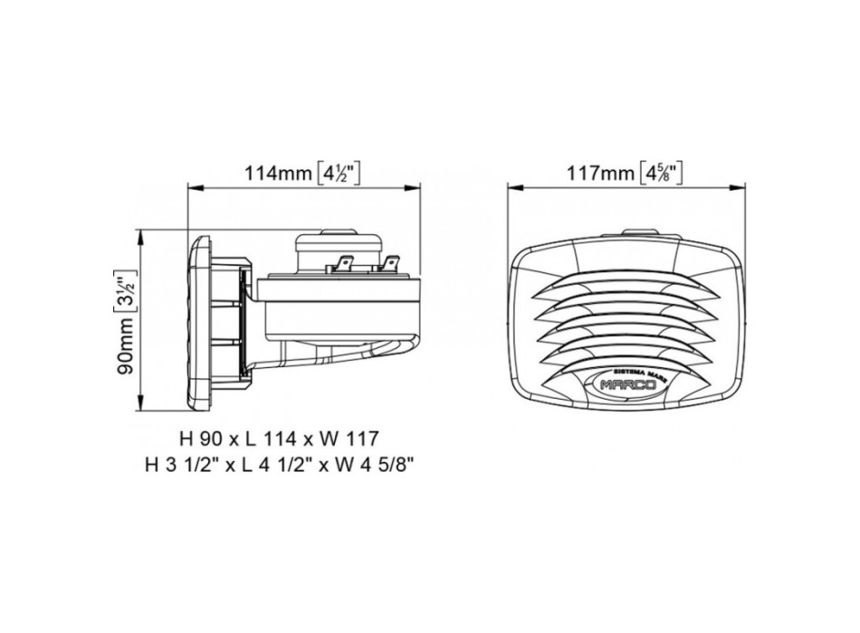 TROMBA INCASSO BIANCA 12V