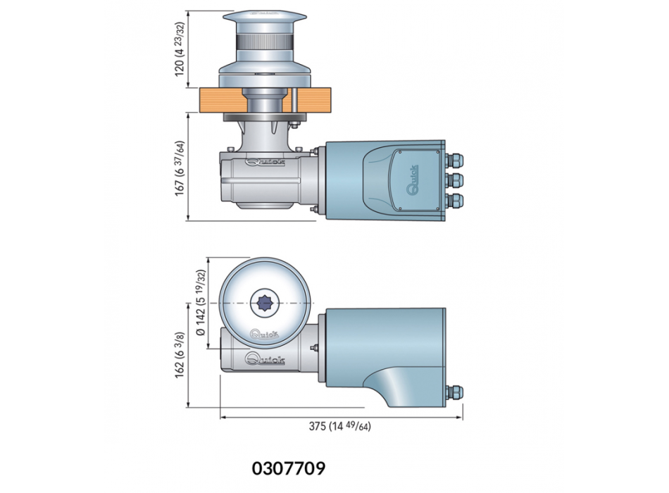 TUMBLER 1000W 24V CAMPANA Ø MM.142