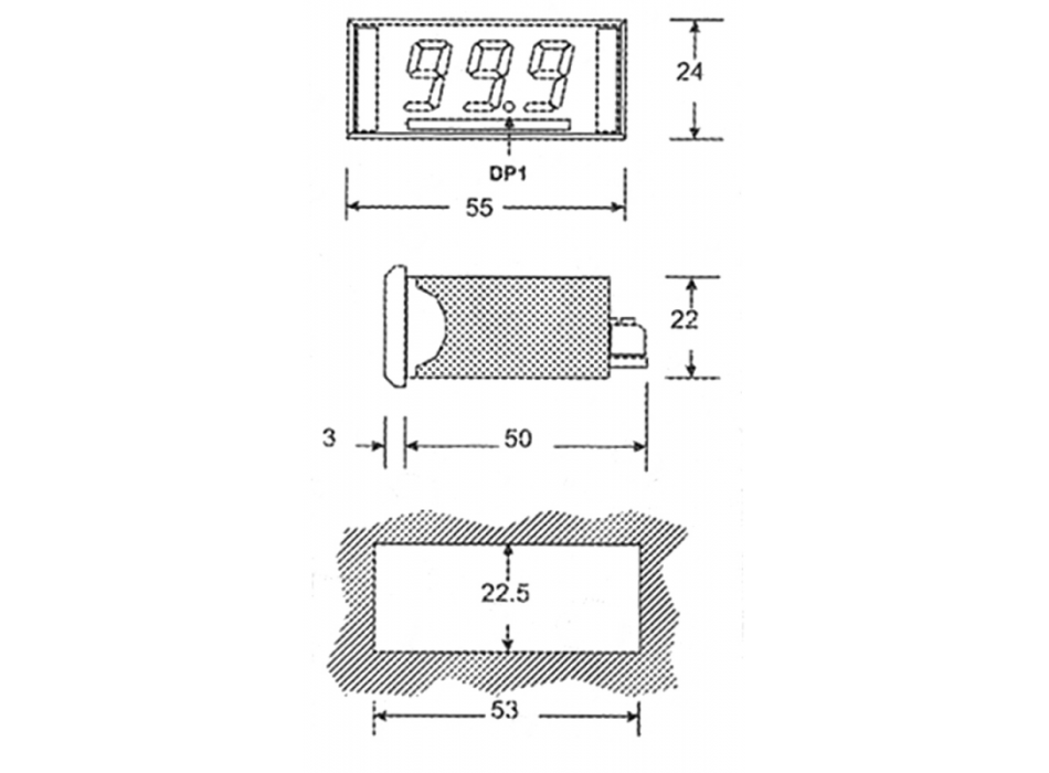 VOLTMETRO 0/100V TESIONE CONTINUA