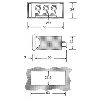 VOLTMETRO 0/250V TENSIONE ALTERNATA