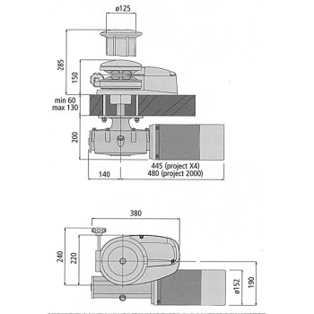 X4 2300W 24V - C/CAMPANA - BARBOTIN MM 10
