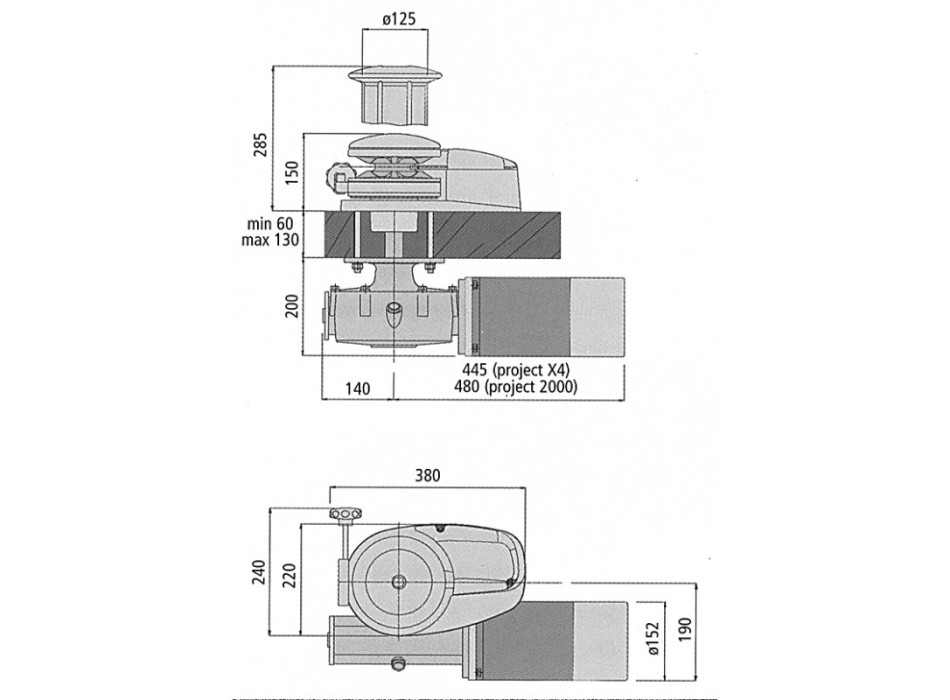 X4 2300W 24V - C/CAMPANA - BARBOTIN MM 10