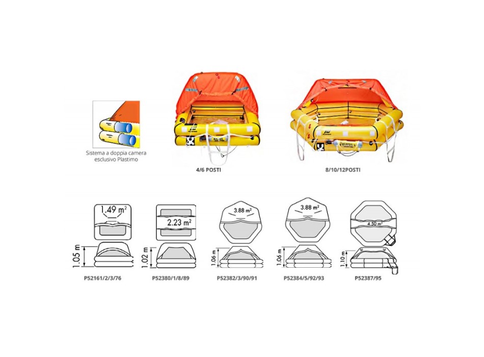 ZATTERA  10 POSTI VALIGIA