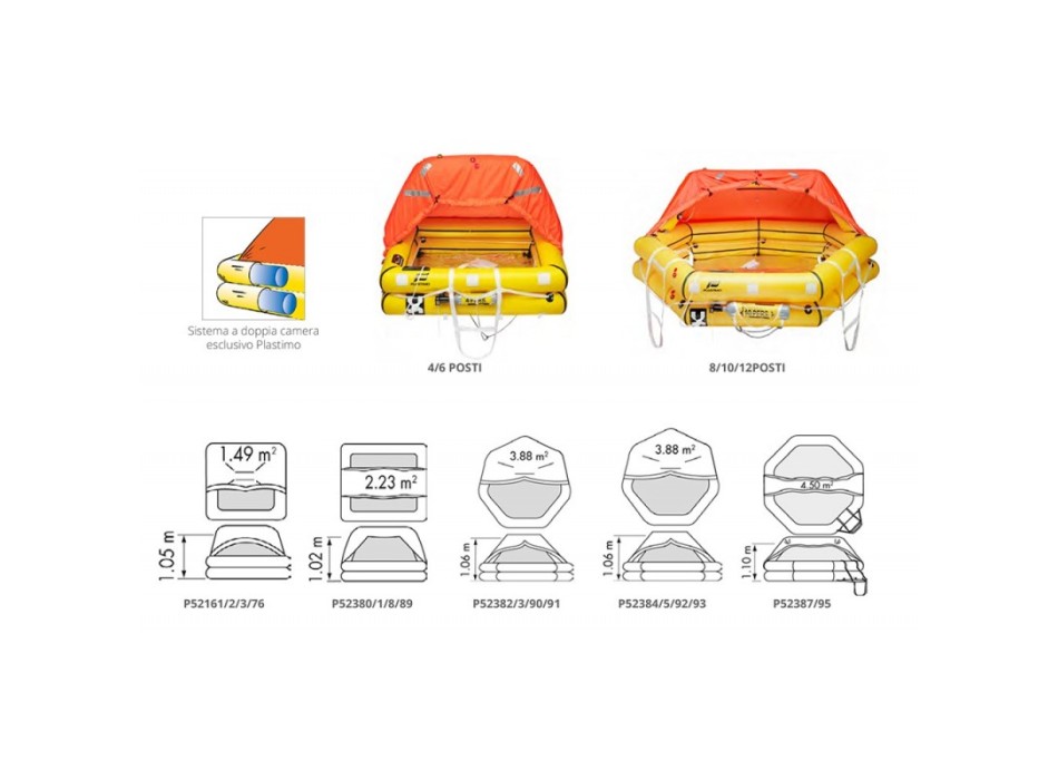 ZATTERA  12 POSTI CONTAINER