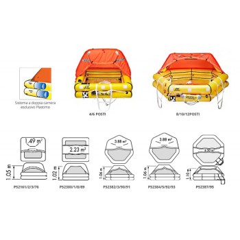 ZATTERA  8 POSTI CONTAINER